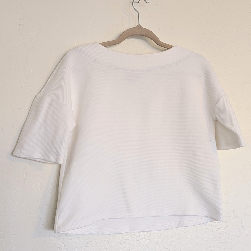 Anthropologie Dolan Women's Oversized Boxy Crop Top Y2K Minimalist BOHO - Picture 4 of 6
